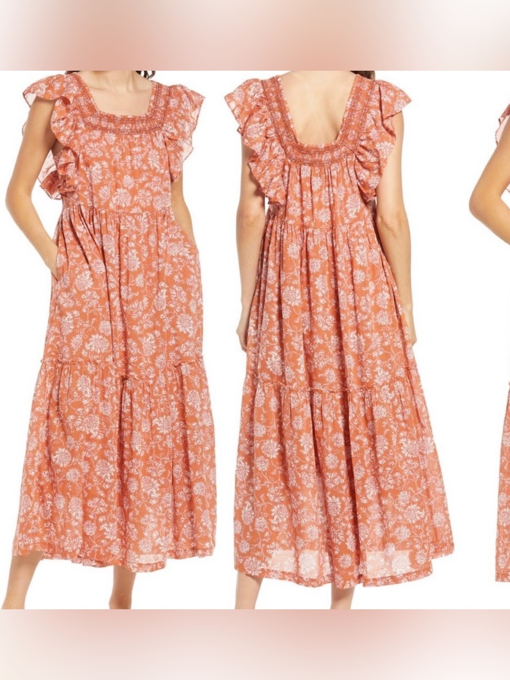 BONITA PRINTED MIDI DRESS - Size M - NWT